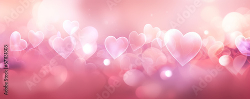 heart background colorful pink for happy valentine, banner