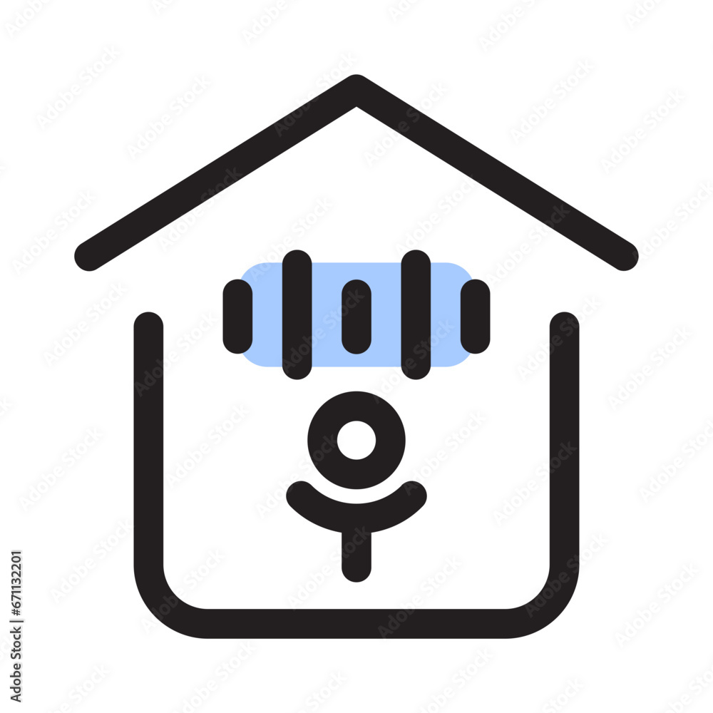 Voice Activation icon with line fill style, perfect for web and presentation etc.