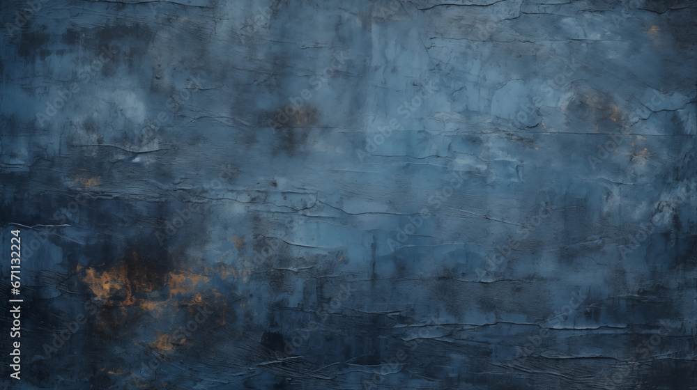An image of a dark blue grunge background with rough, uneven surfaces.