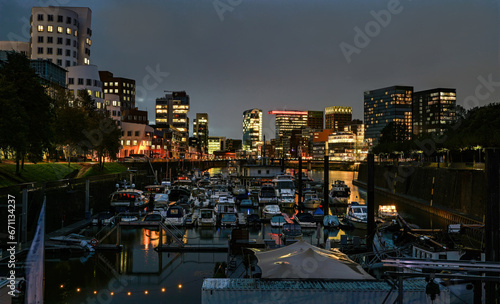 Düsseldor, Medienhafen/Mediaport at night photo