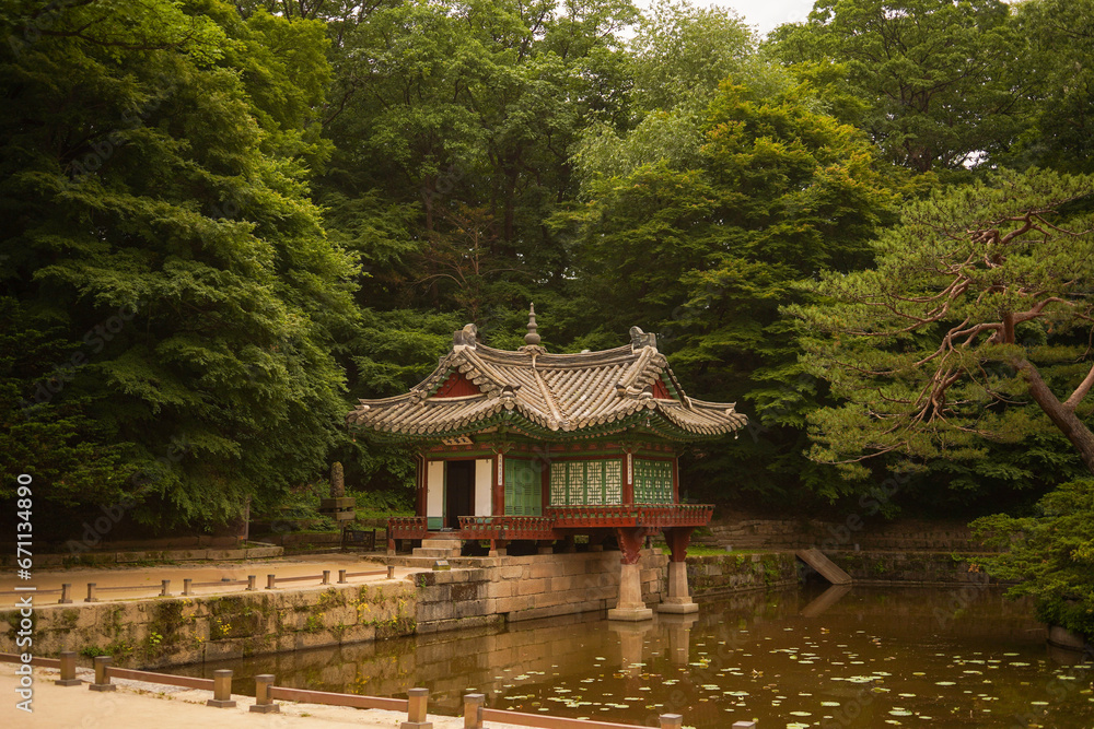 pavilion in the park in Seoul Korea pavilion in the park in Seoul Korea