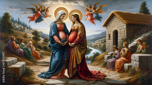 Mary's Song of Grace: The Magnificat at Elizabeth's Visitation by Mary Mother of God.  photo