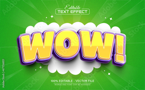 Wow comic style text effect editable