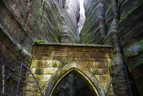An ancient gate in a mountain passage