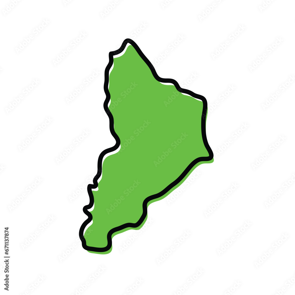 Neuquen state map in vector form. Argentina country state.