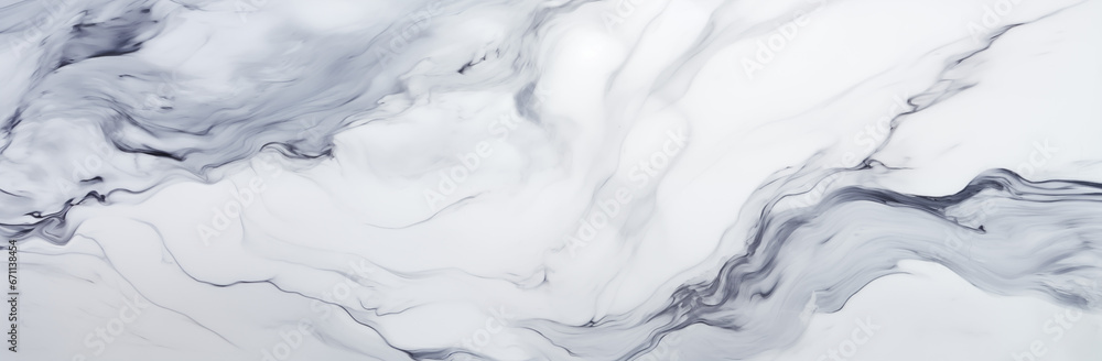 Obraz premium White and black granite showcased on an ultra-wide white background, presenting a striking contrast that emphasizes the elegant beauty of these natural stones