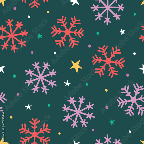 Snowflake Seamless Pattern Snowflake Background Winter Pattern Winter Background Christmas Pattern