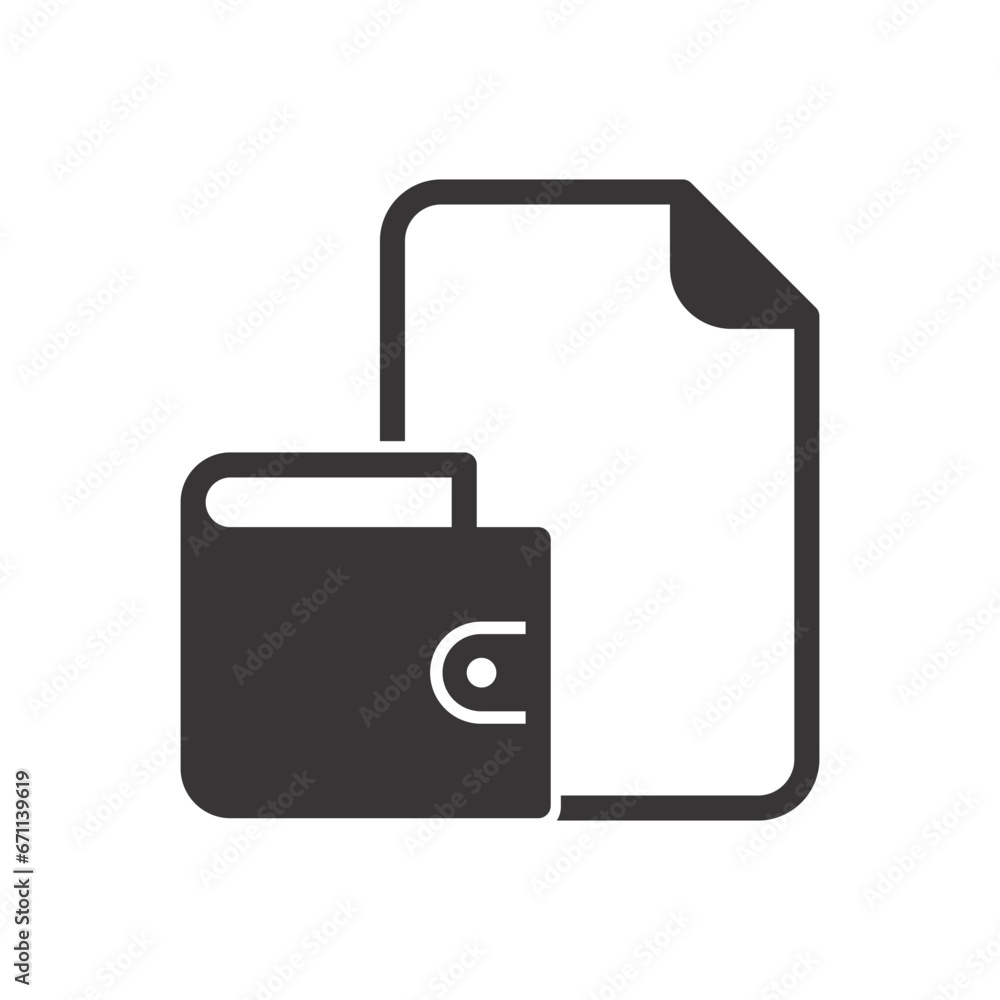 Wallet Document Icon Sign Symbol Wallet Document Icon Sign Symbol
