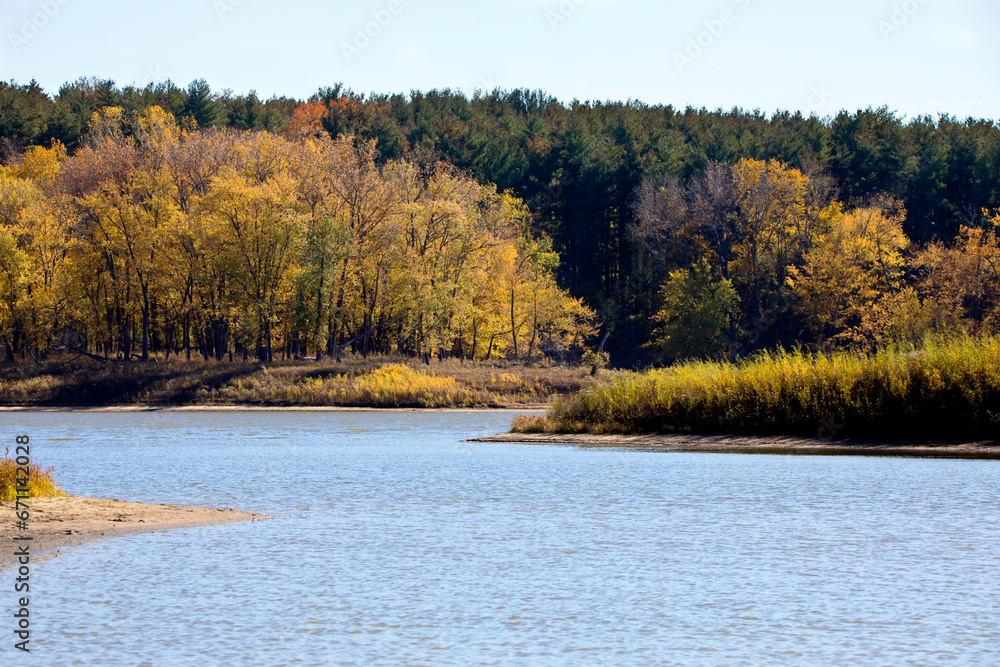 Fall foilage at a lake in Iowa. Fall foilage at a lake in Iowa.