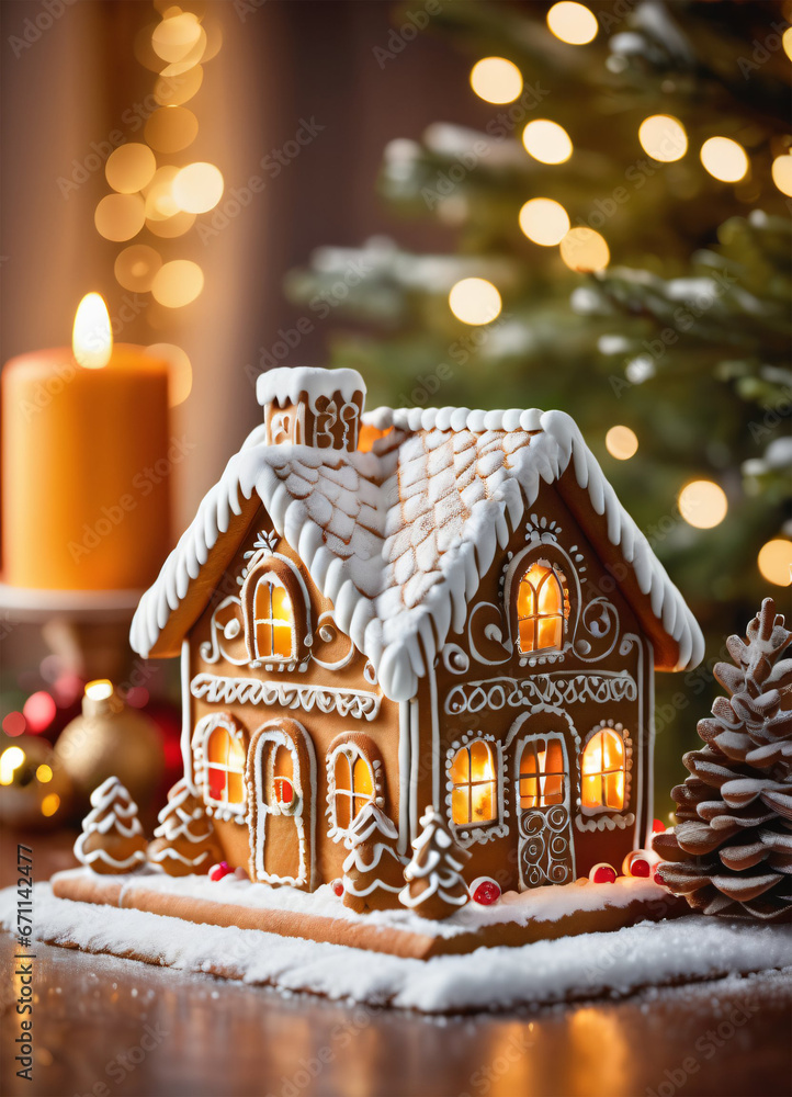Photo of the Christmas Gibgerbread house cookies Photo of the Christmas Gibgerbread house cookies