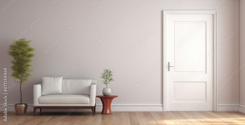 Fototapeta premium Minimalist room composition