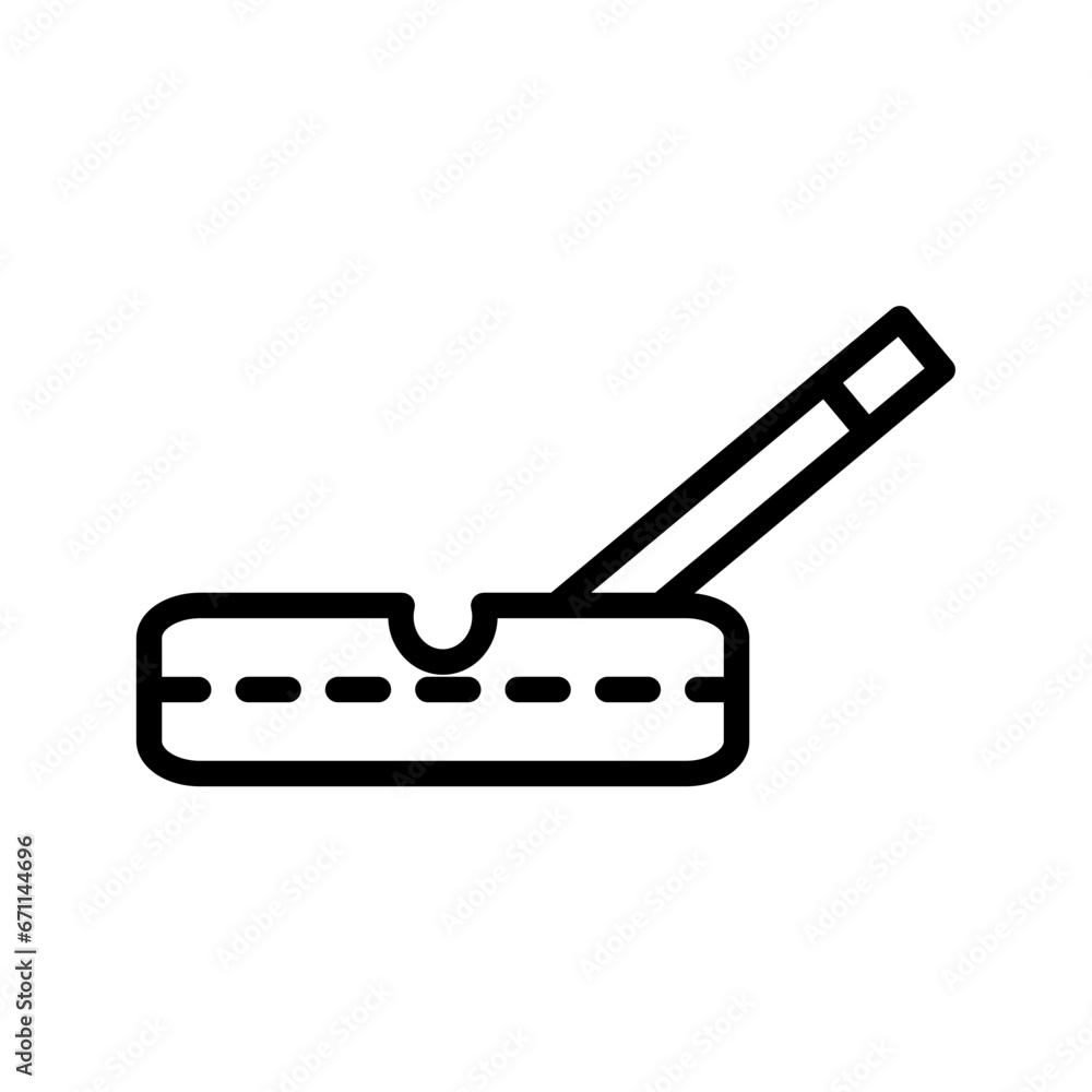 Ashtray Icon, Cigarette Ashtray Vector Illustration on white background Ashtray Icon, Cigarette Ashtray Vector Illustration on white background