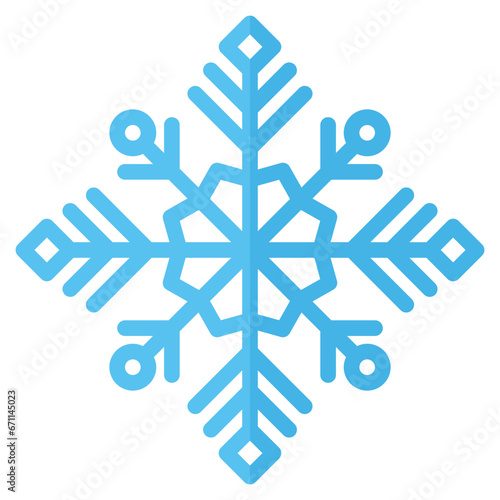 Snowflake icon in flat style. Suitable for logo, web, graphic design, illustration, sticker, books, etc.