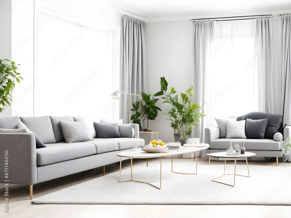 Fototapeta premium modern living room with sofa