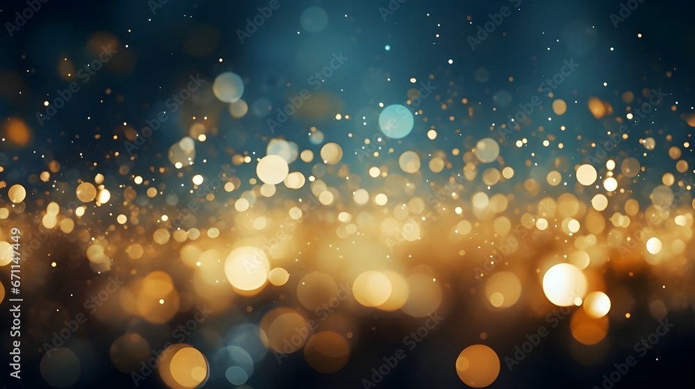 Festive Bokeh Bliss: Captivating Defocused Lights, Stars, and Abstract Background, Creating a Stellar Atmosphere , High Quality Wallpaper
