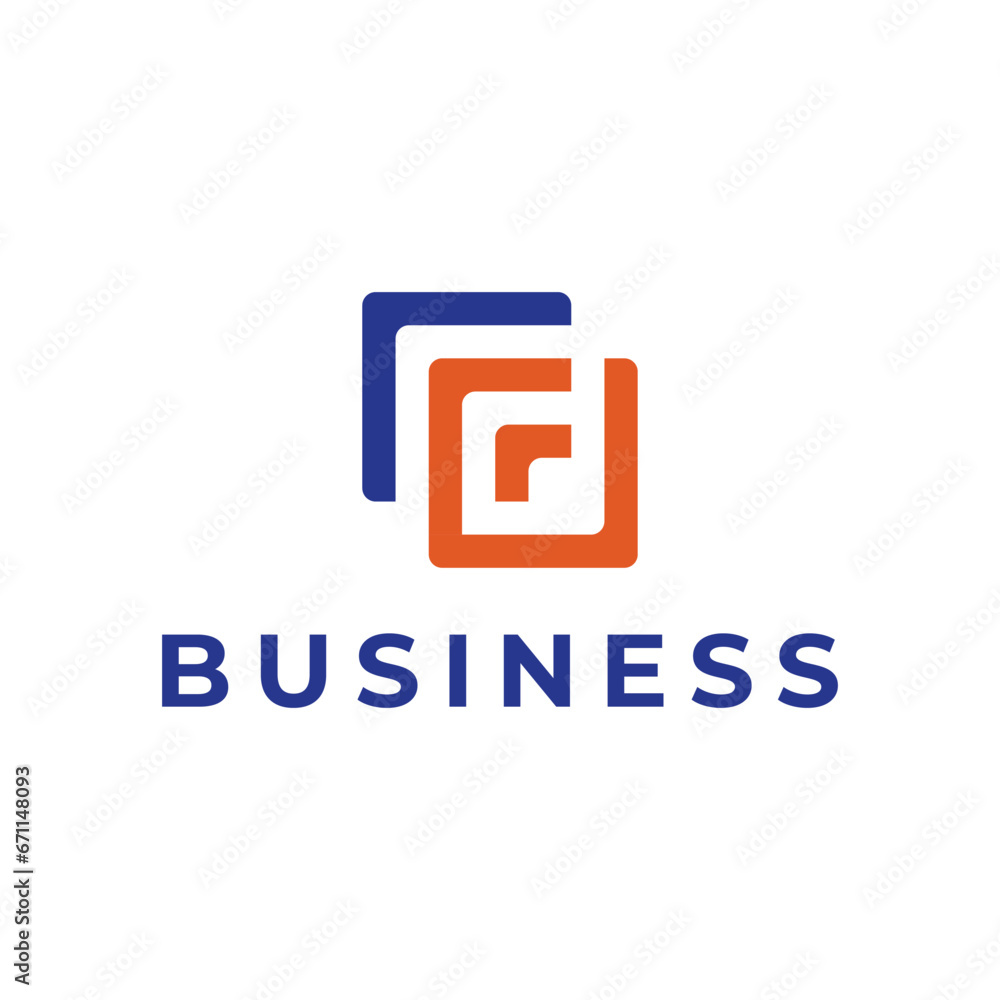Letter F logo design, typography, geometric ,arrow, squire, box, text, vector, simple icon for box Letter F logo design, typography, geometric ,arrow, squire, box, text, vector, simple icon for box