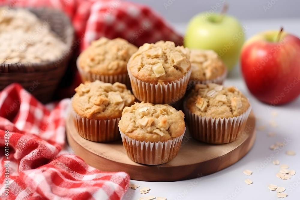 muffins with chocolate and nuts