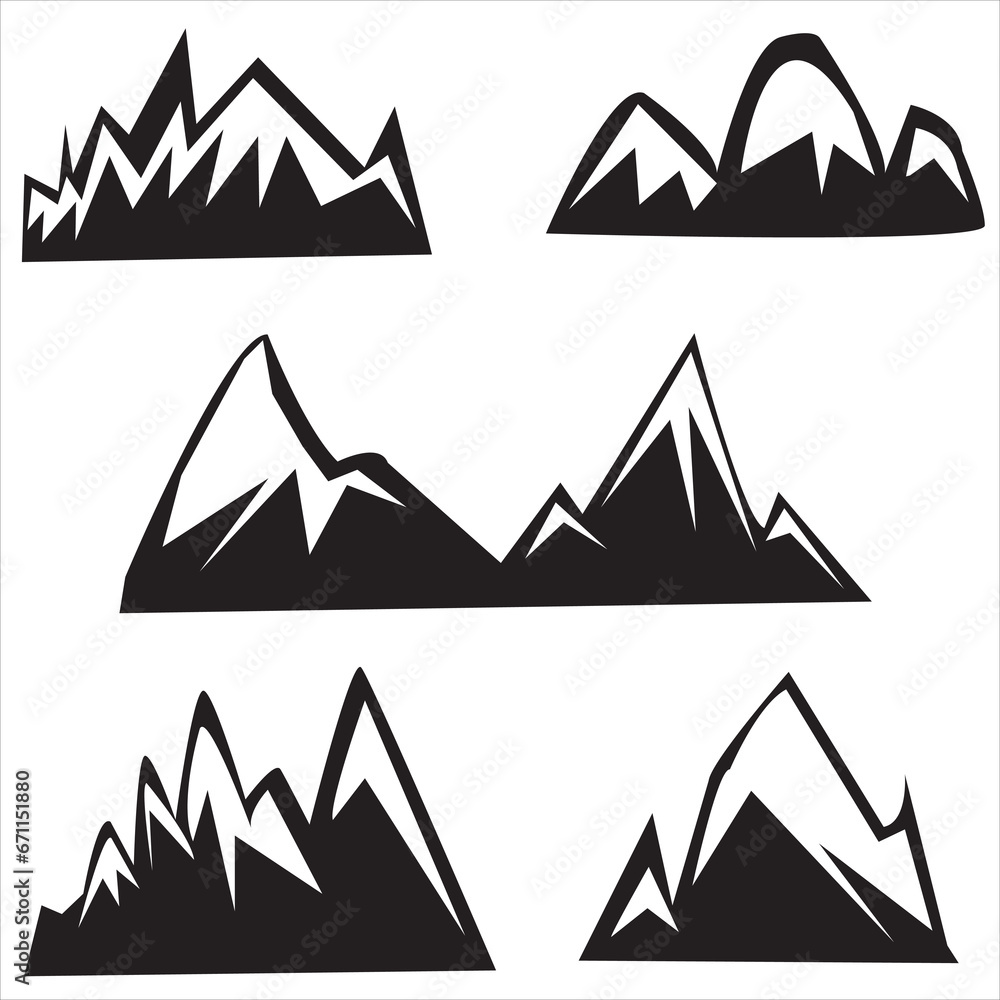 Vecteur Stock Mountains icon isolated on white background Vector Image ...