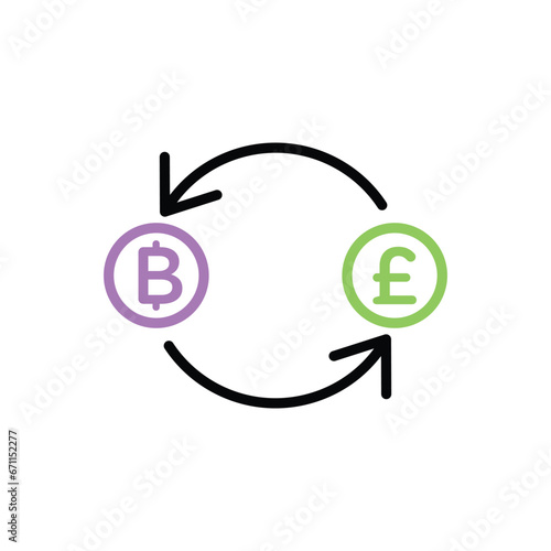 Currency Exchange Convert Icon Vector Template