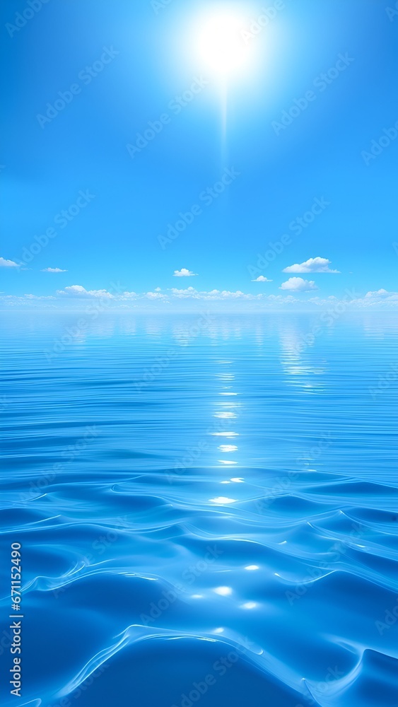 Obraz premium Sunny day with blue sky and sea.