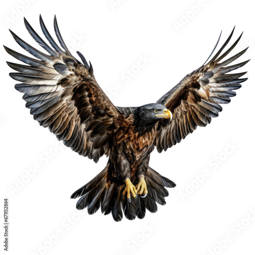 a flying eagle isolated