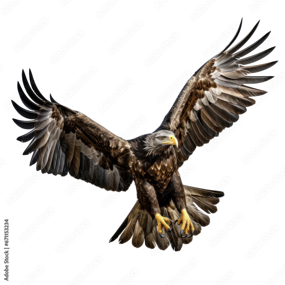 Obraz premium a flying eagle isolated