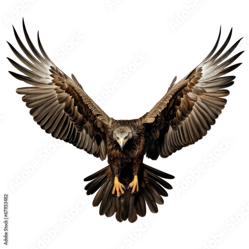 a flying eagle isolated
