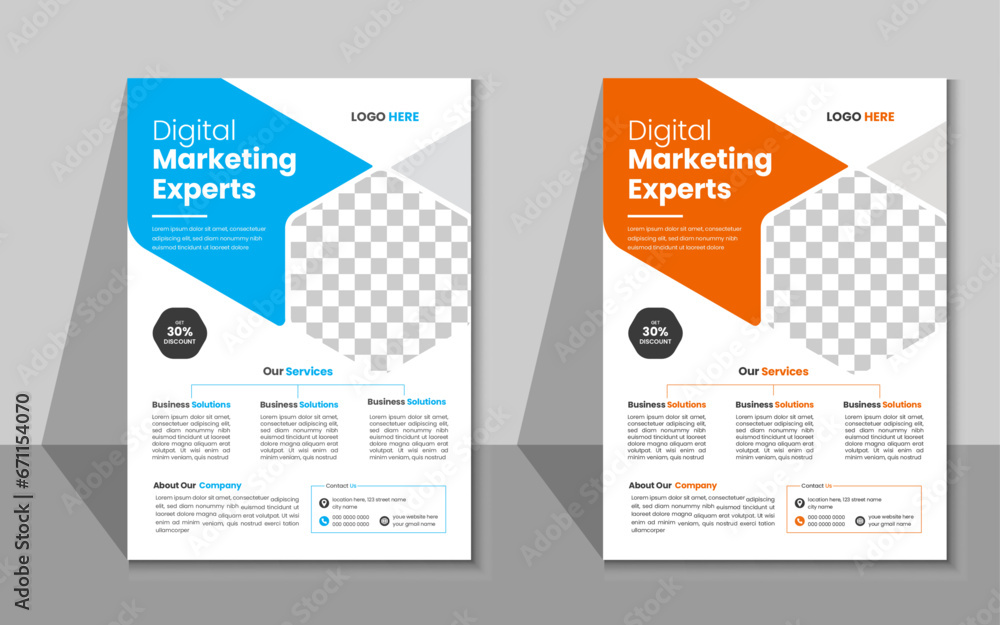 A bundle of 2 templates of different colors 2 flyer template, modern business flyer template, abstract business flyer Corporate business flyer template geometric shapes. A bundle of 2 templates of different colors 2 flyer template, modern business flyer template, abstract business flyer Corporate business flyer template geometric shapes.