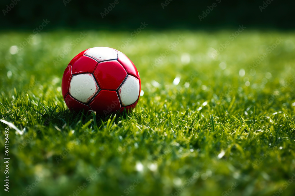 Obraz premium Athletic Ball on Green Turf