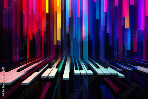 Energetic Piano Melodies in Color