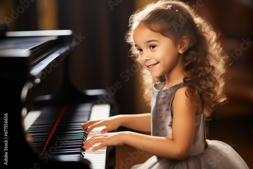 Young Music Prodigy at the Piano