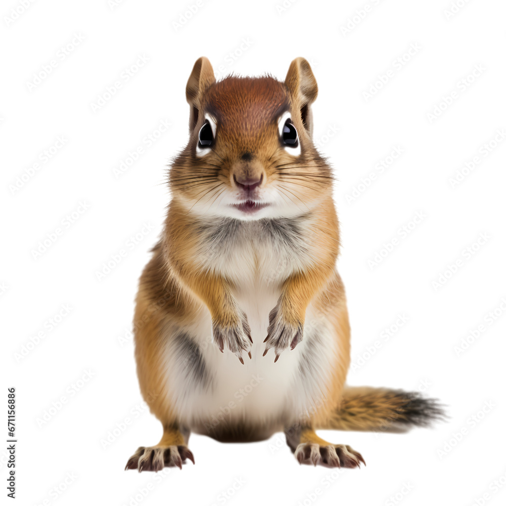 Obraz premium Chipmunk on transparent background