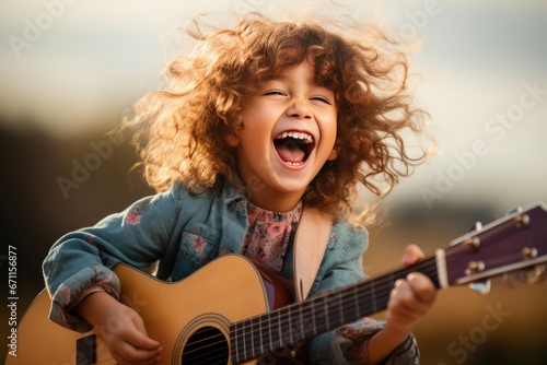 Kid's Musical Talent: Playing Guitar with Glee