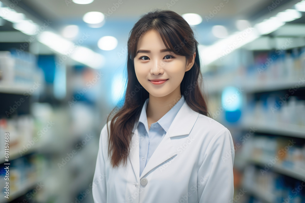 Portrait of a Joyful Pharmacy Employee