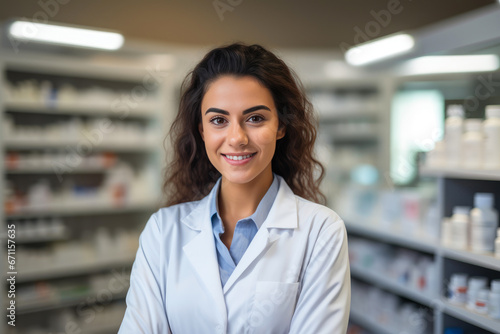 Pharmacy Professional in White Blue Shirt