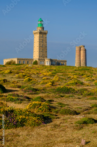 Tableau sur toile the lighthouse of Cap Fréhel, a peninsula in Côtes-d'Armor, in northern Brittany