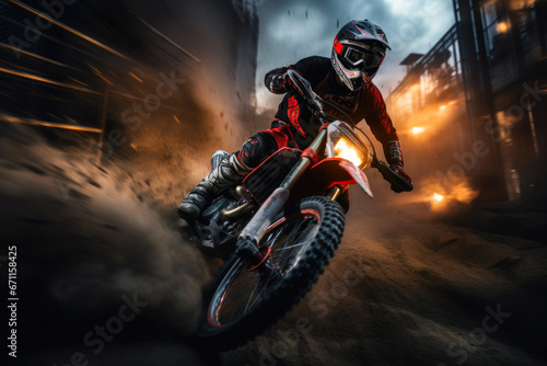 Extreme Sports Energy  Motocross Rider