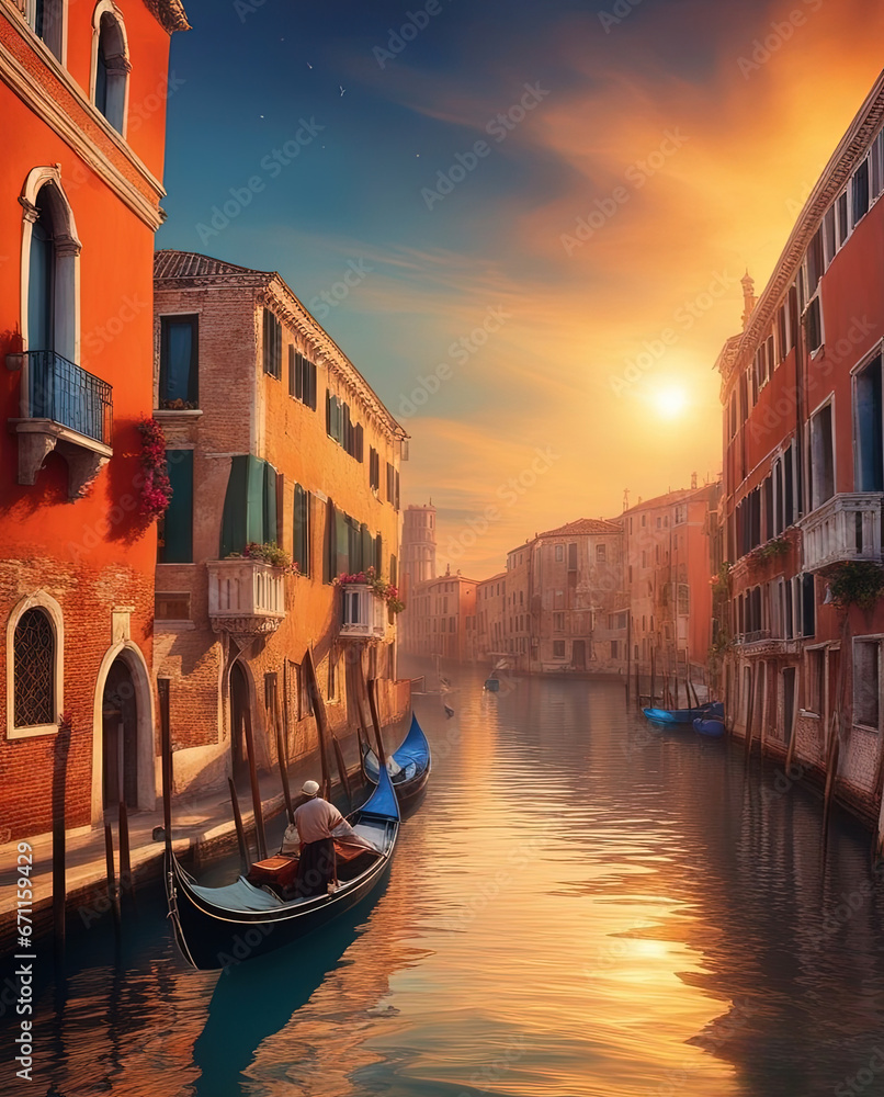 Venice gondola - obrazy, fototapety, plakaty 