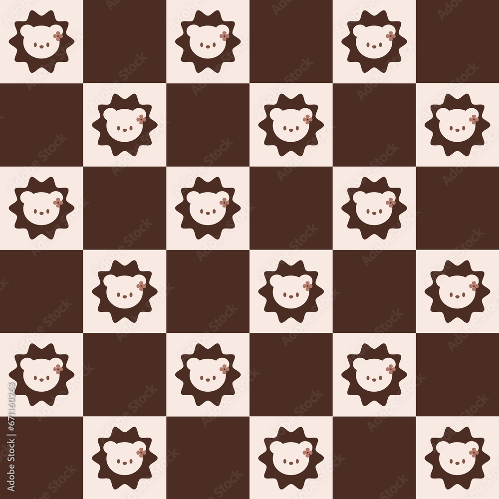 Seamless pattern with bear Seamless pattern with bear