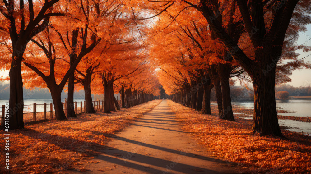 Autumn Splendor: A Canopy of Colorful Leaves