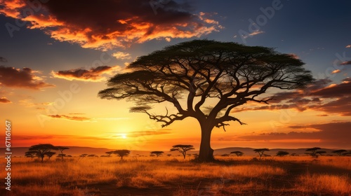 sunset in the serengeti © faiz