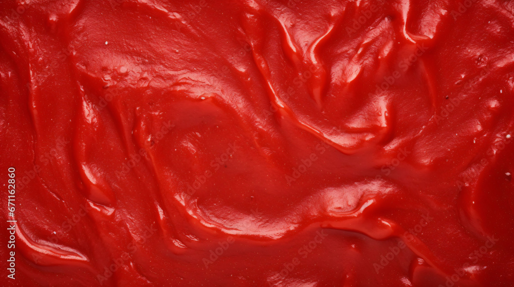 The texture of tomato paste.Ketchup background.Tomato sauce. The texture of tomato paste.Ketchup background.Tomato sauce.