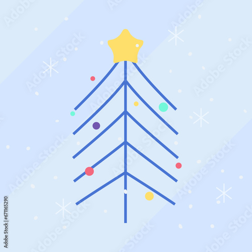 christmas tree on a blue background