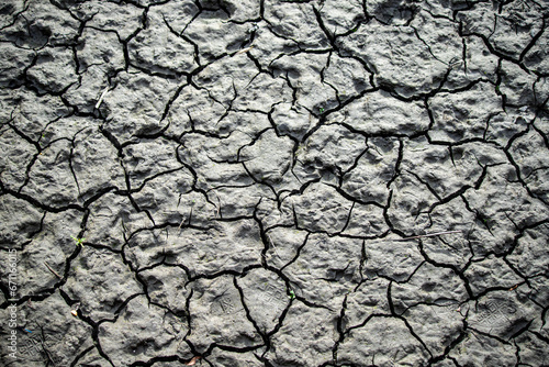 background of cracked black earth, dirt