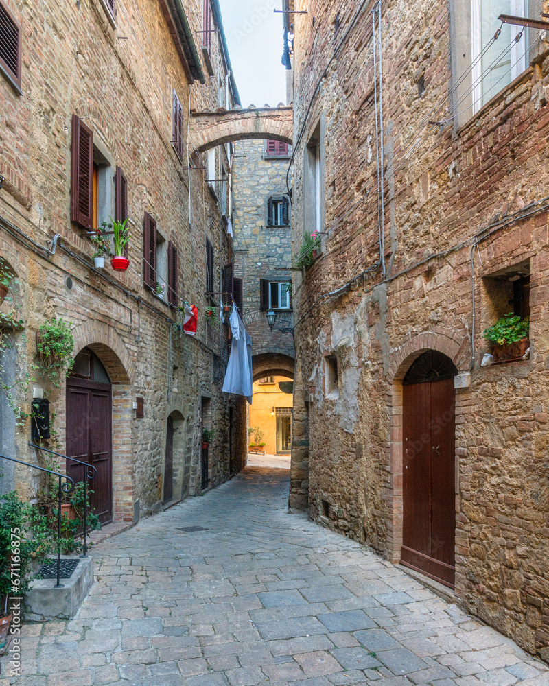 Fototapeta premium Scenic sight in the marvelous city of Volterra, in the province of Pisa, Tuscany, Italy.