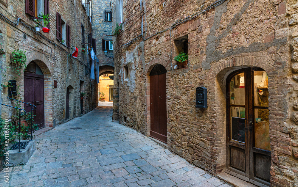 Scenic sight in the marvelous city of Volterra, in the province of Pisa, Tuscany, Italy.