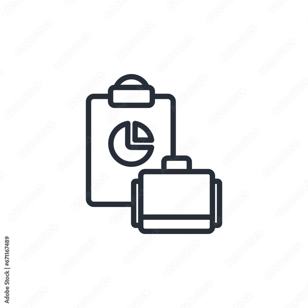 portfolio icon. vector.Editable stroke.linear style sign for use web design,logo.Symbol illustration portfolio icon. vector.Editable stroke.linear style sign for use web design,logo.Symbol illustration