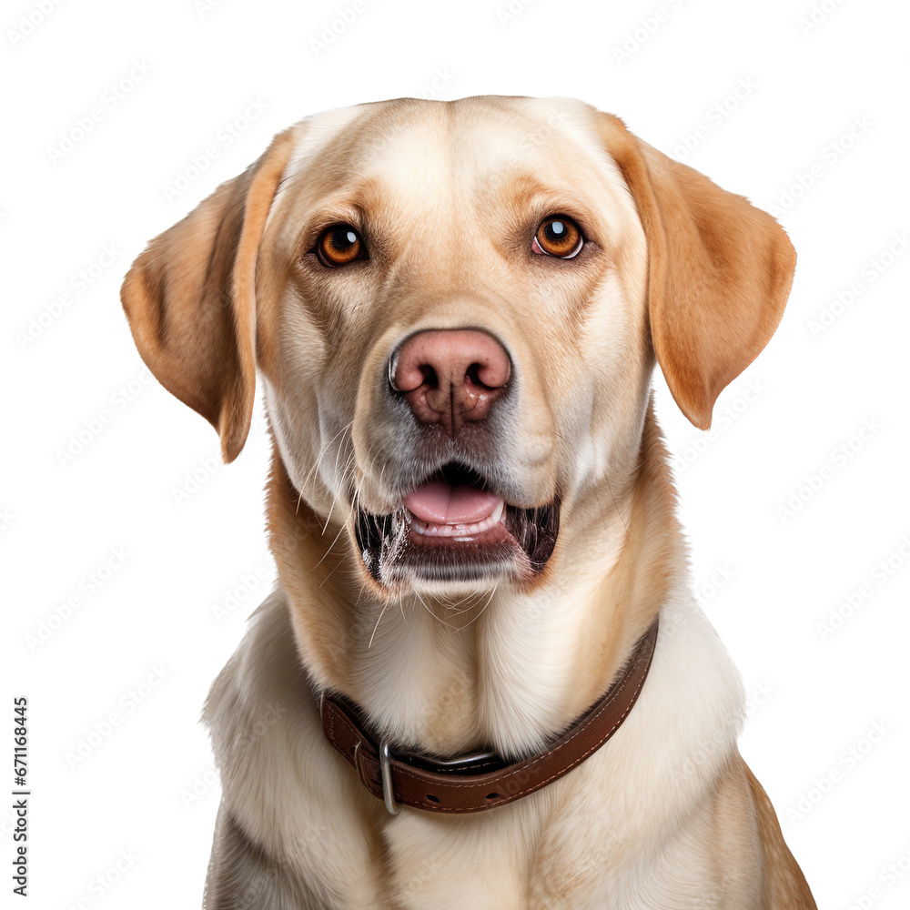 Labrador retriever dog isolated from background Labrador retriever dog isolated from background