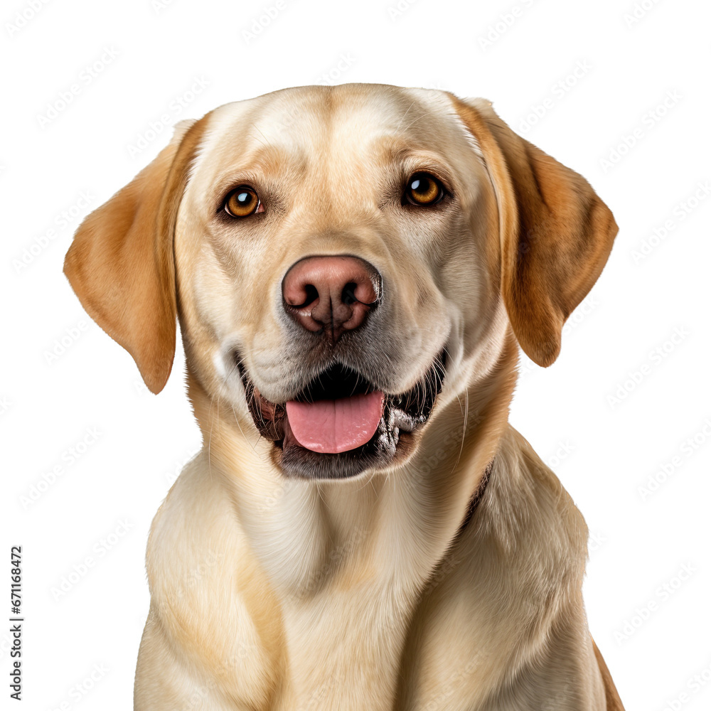 Labrador retriever dog isolated from background Labrador retriever dog isolated from background