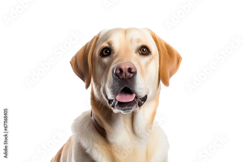 Labrador retriever dog isolated from background photo